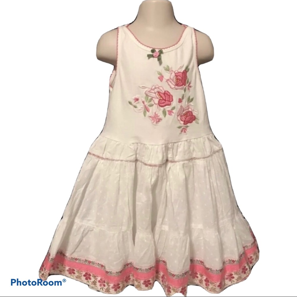 Mim-Pi Islet Embroidered Easter Lined Dress 104/4Y